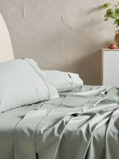 500TC Cotton Sateen Augusta Green Gum Sheet Set
