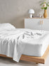 500TC Cotton Sateen Augusta White Flat Sheet