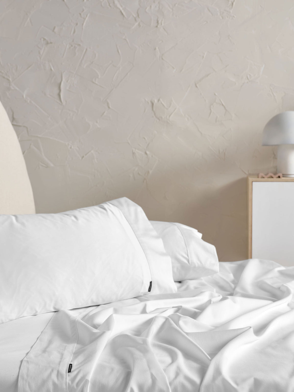 500TC Cotton Sateen Augusta White King Pillowcase