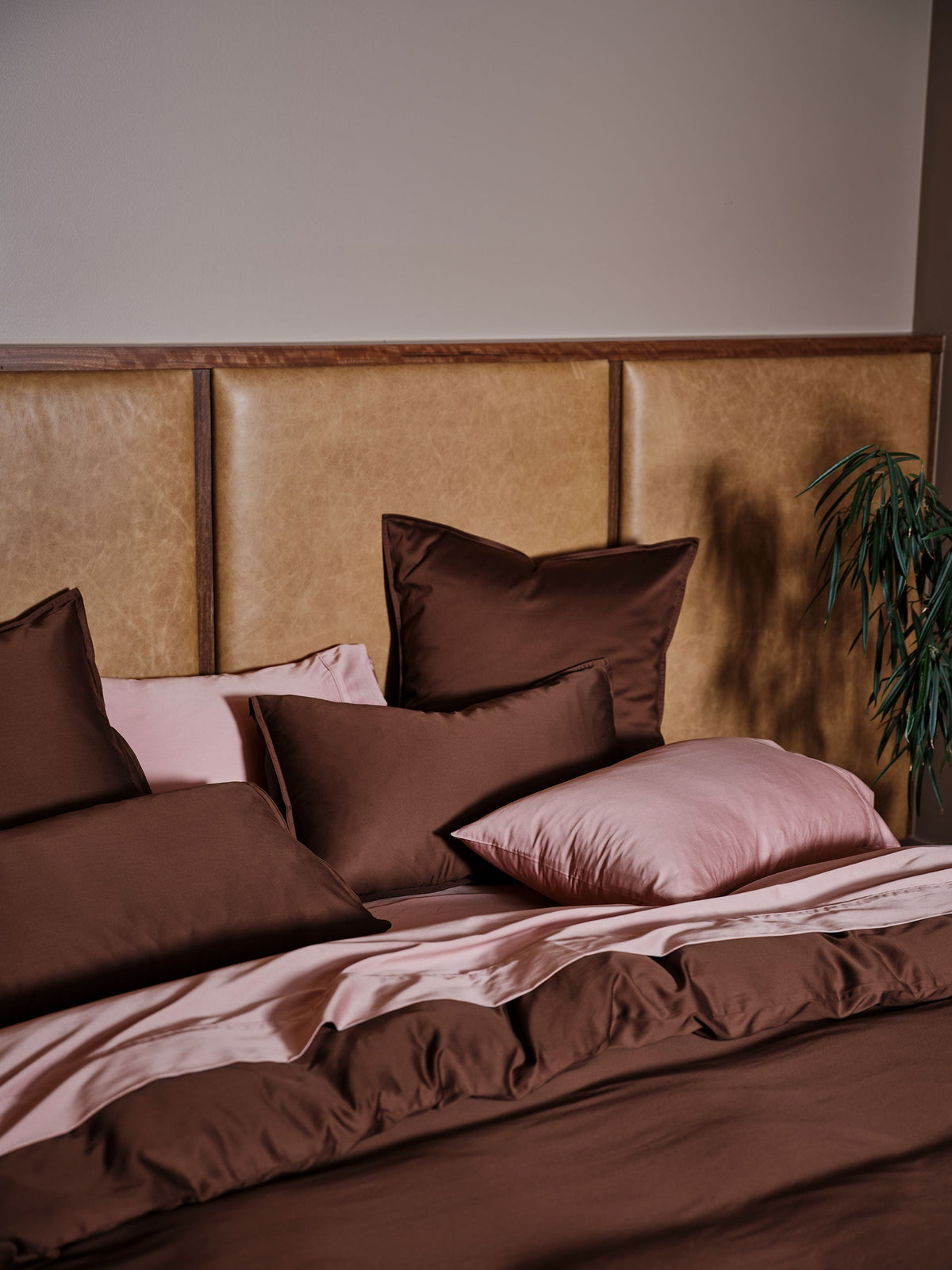 400TC Bamboo/Cotton Nara Chocolate European Pillowcase