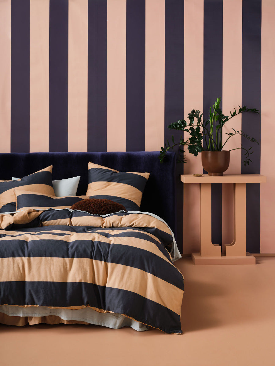 Rugby Stripe Bluestone European Pillowcase
