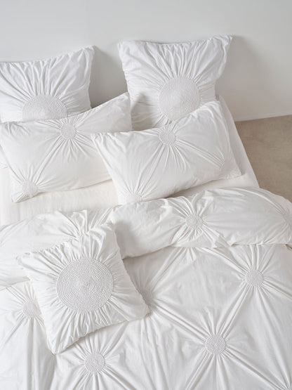 Claudia White European Pillowcase