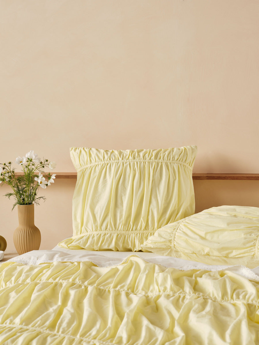 Layla Lemon European Pillowcase