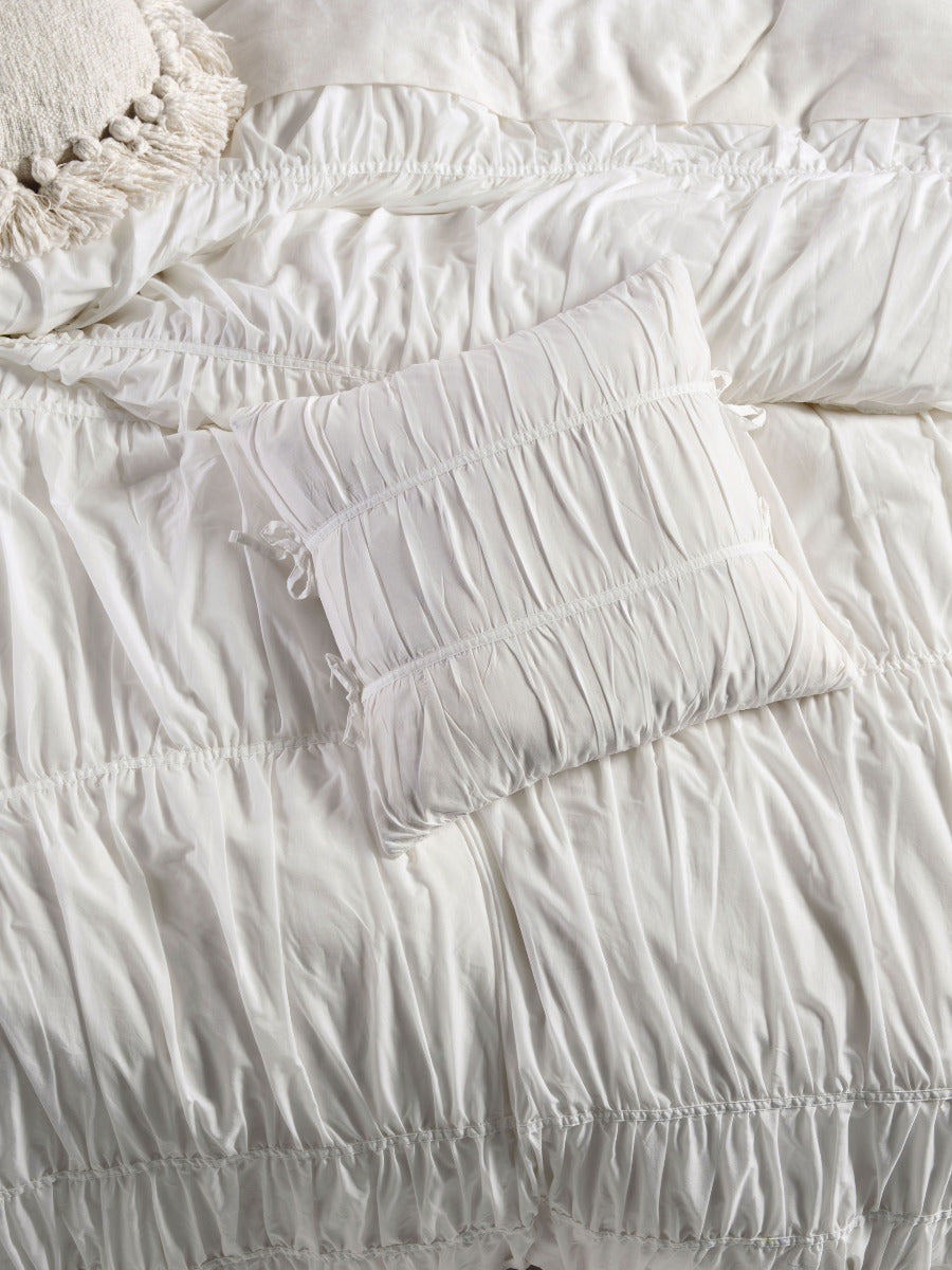 Layla White Quilt Cover Set