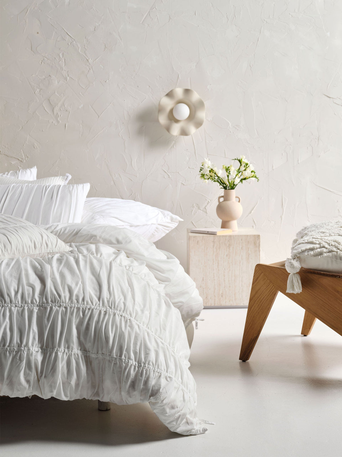 Layla White Quilt Cover Set