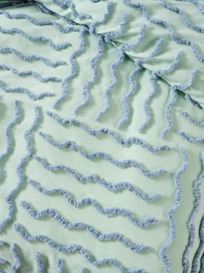 Metung Mint Quilt Cover Set