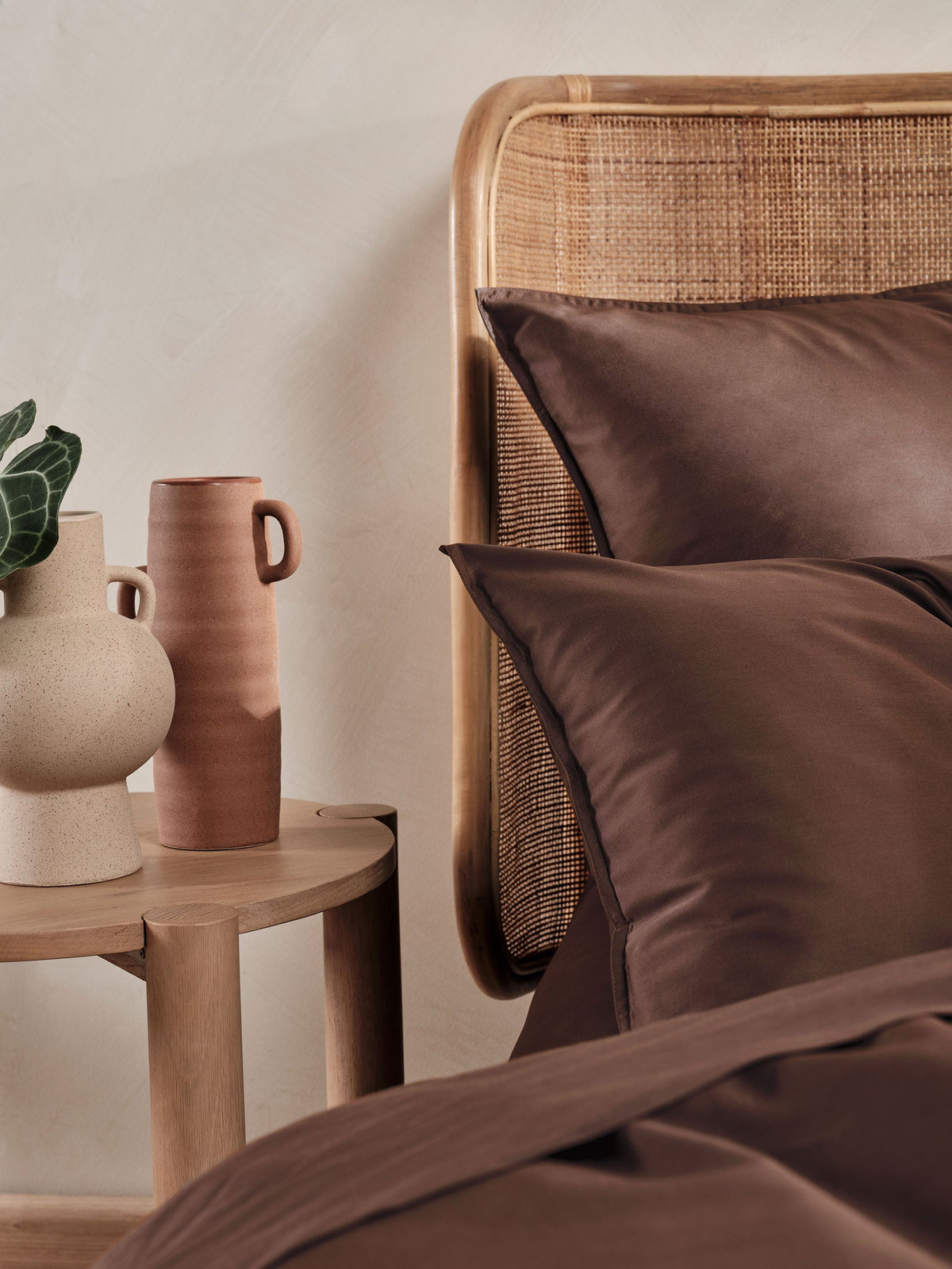400TC Bamboo/Cotton Nara Chocolate European Pillowcase