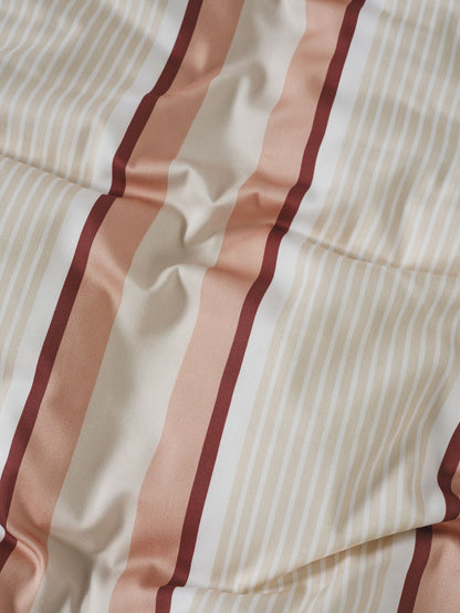 Nara Stripe Clay Quilt Cover Set
