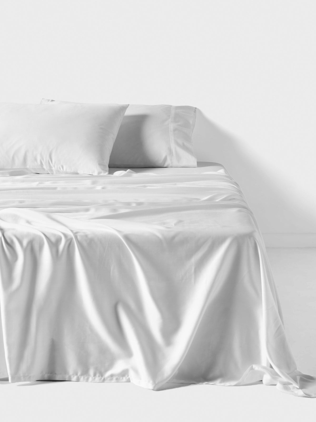400TC Bamboo/Cotton Nara White Bamboo Cotton King Pillowcase