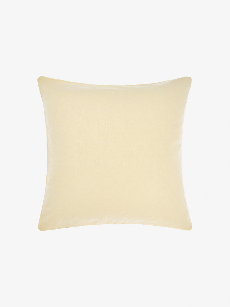 Pure Linen Nimes Lemon European Pillowcase