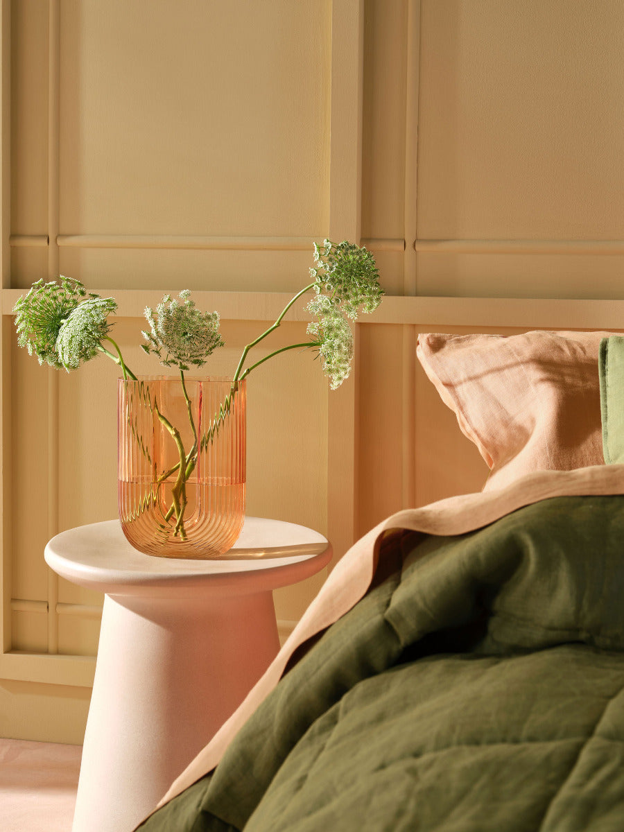 Pure Linen Nimes Moss Coverlet