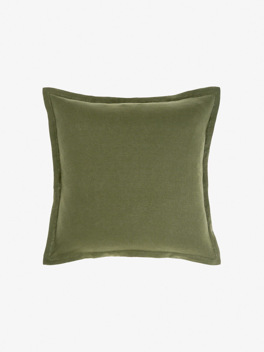 Pure Linen Nimes Moss 48x48cm Cushion