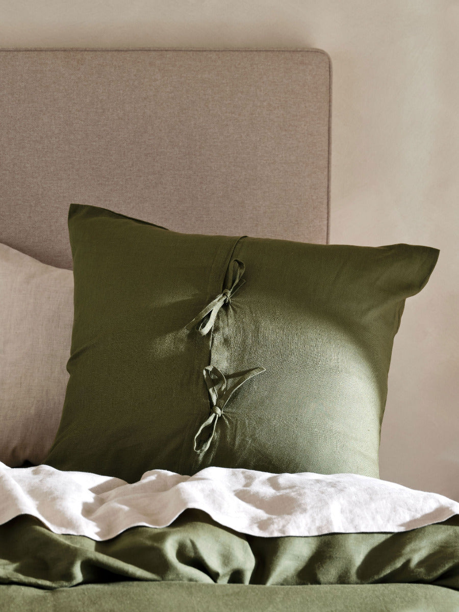 Pure Linen Nimes Moss European Pillowcase