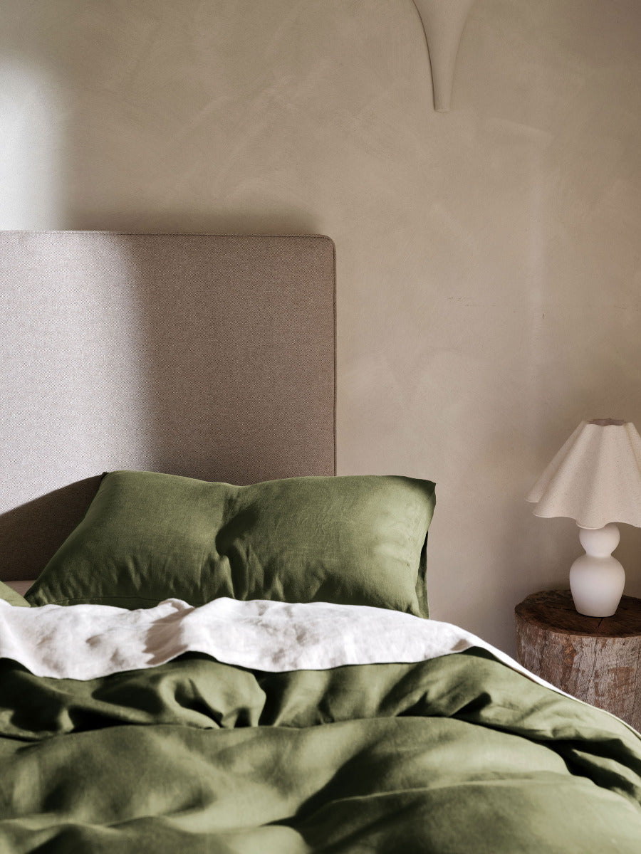 Pure Linen Nimes Moss Standard Pillowcase