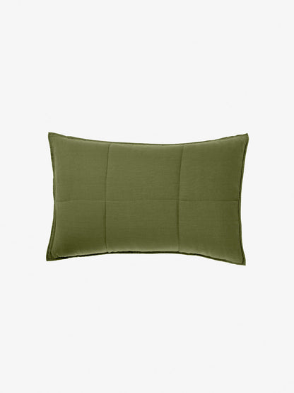 Pure Linen Nimes Moss Pillow Sham Pair