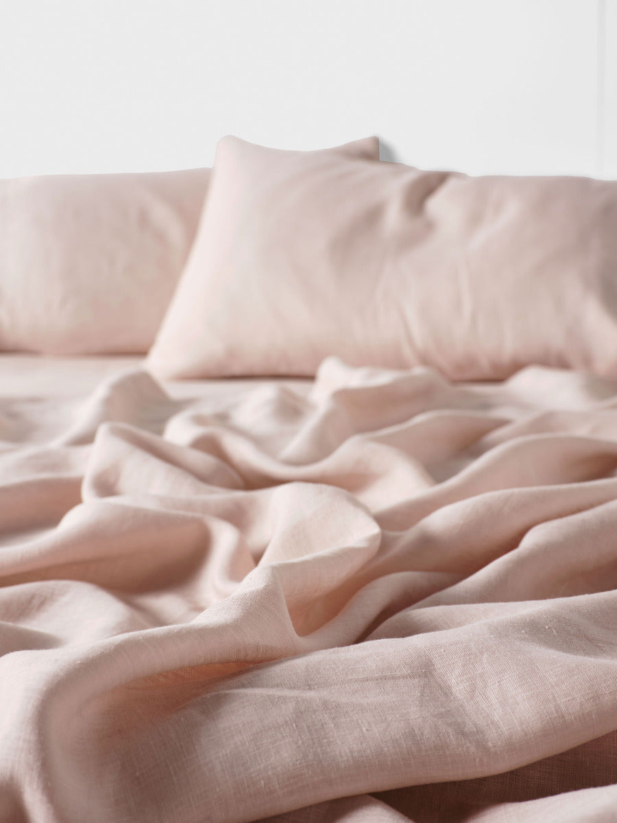 Pure Linen Nimes Rose Sheet Set