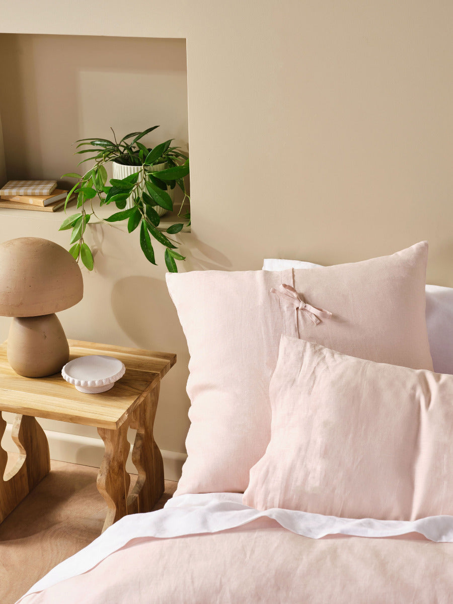 Pure Linen Nimes Rose Standard Pillowcase