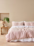 Pure Linen Nimes Rose Pink Quilt Cover Set
