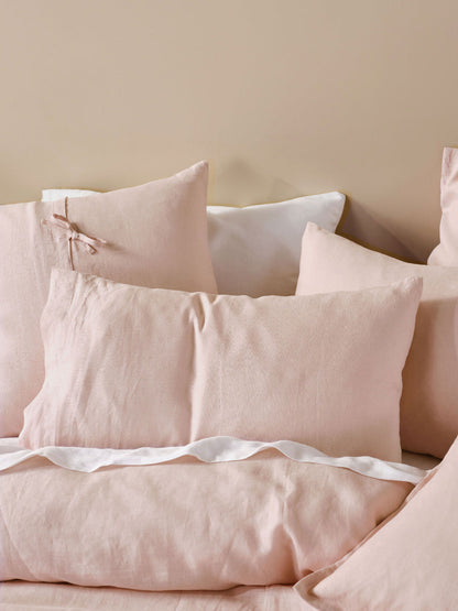 Pure Linen Nimes Rose Standard Pillowcase