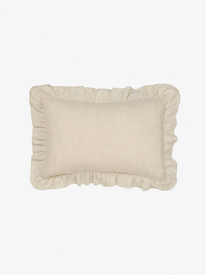 Pure Linen Nimes Ruffle Natural 40x60cm Cushion