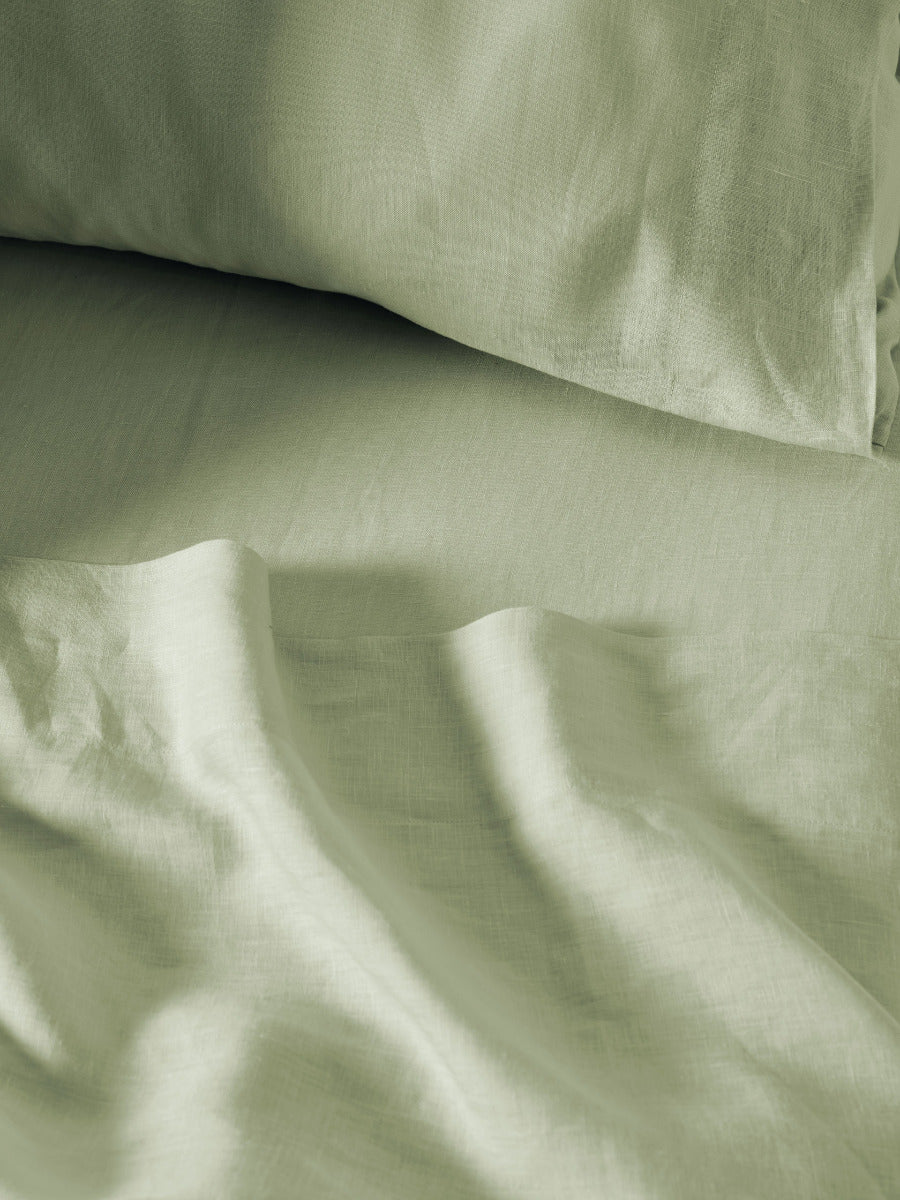 Pure Linen Nimes Wasabi Sheet Set