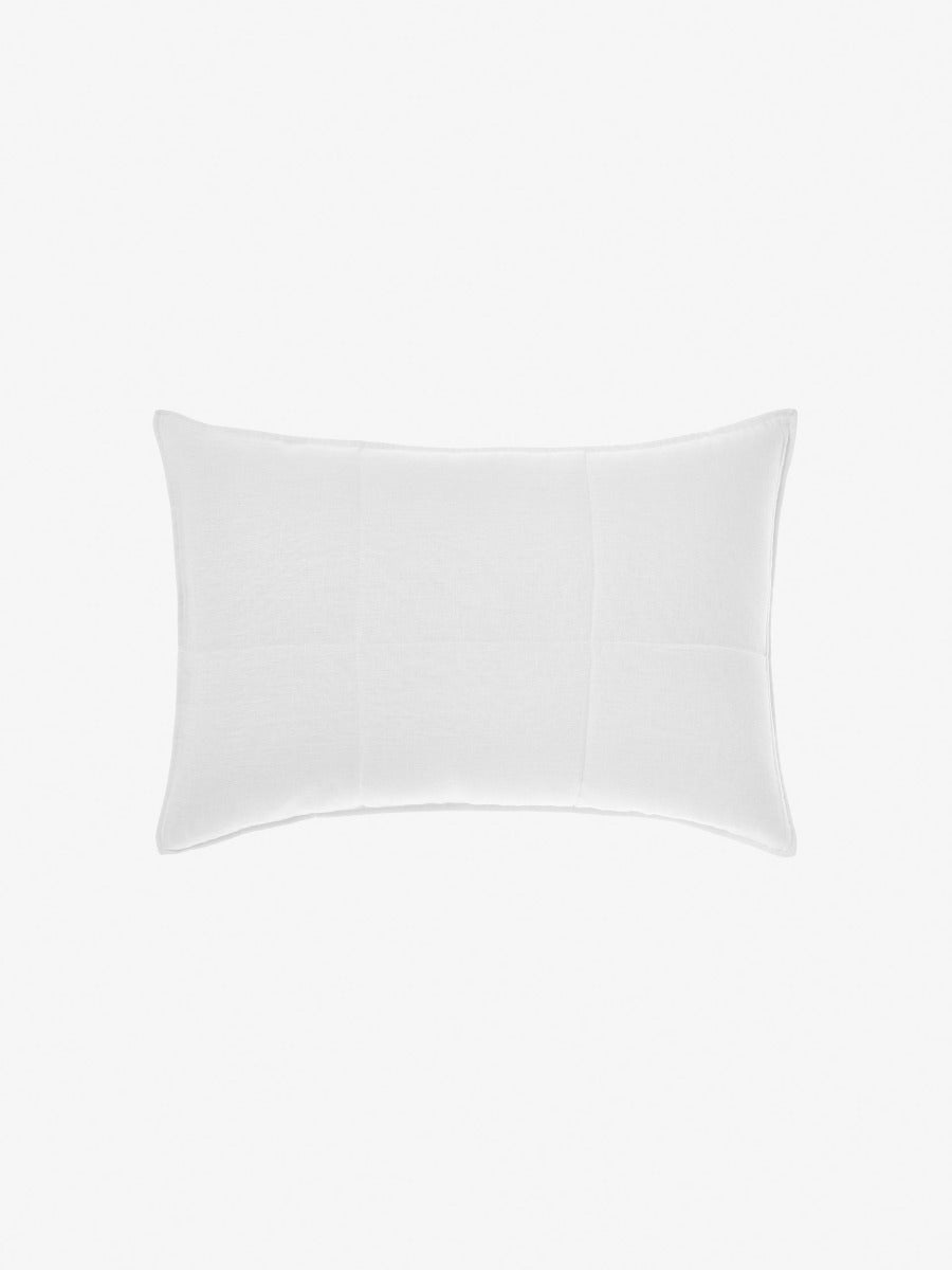 Pure Linen Nimes White Pillow Sham Pair