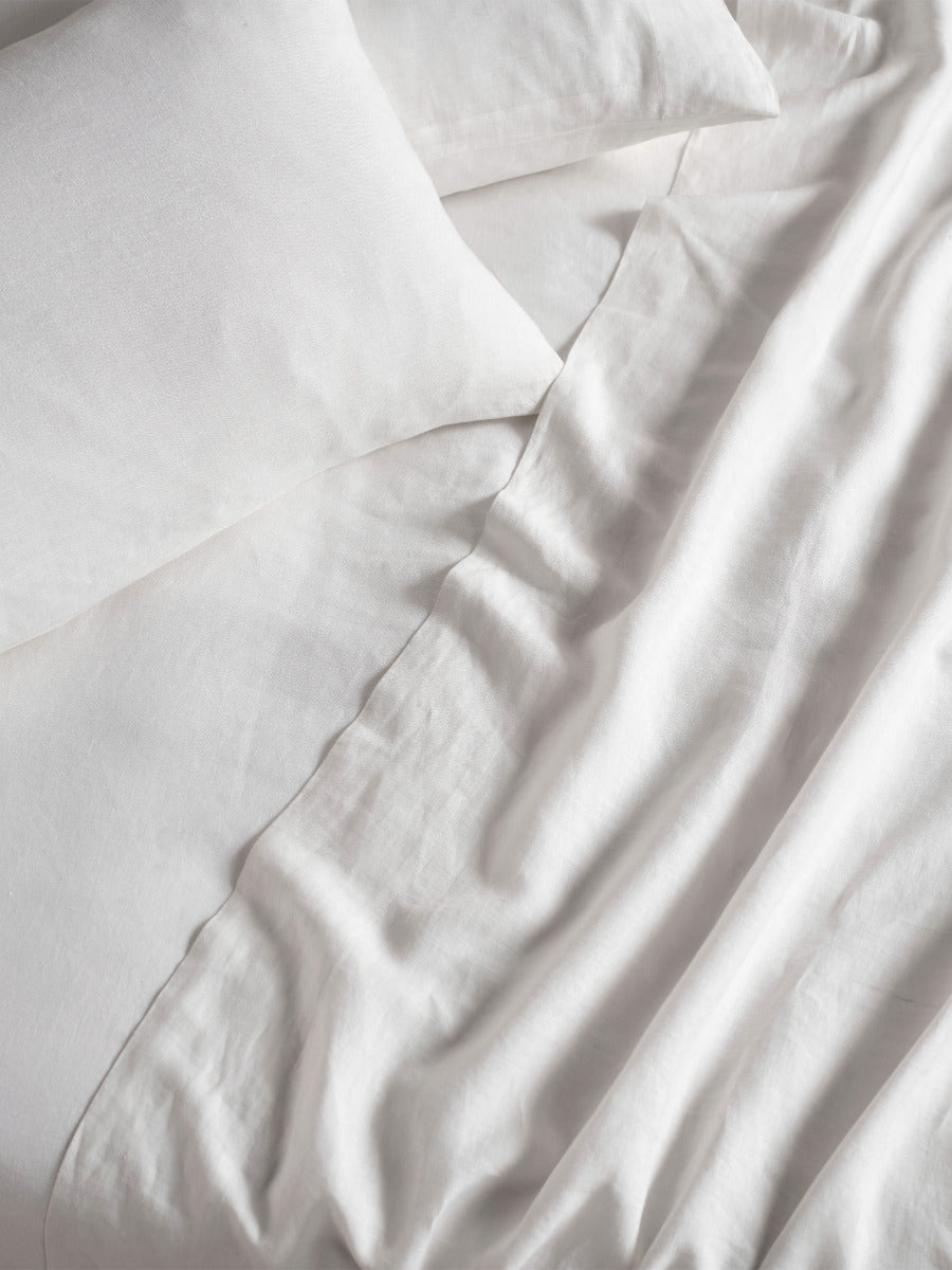 Pure Linen Nimes White Sheet Set