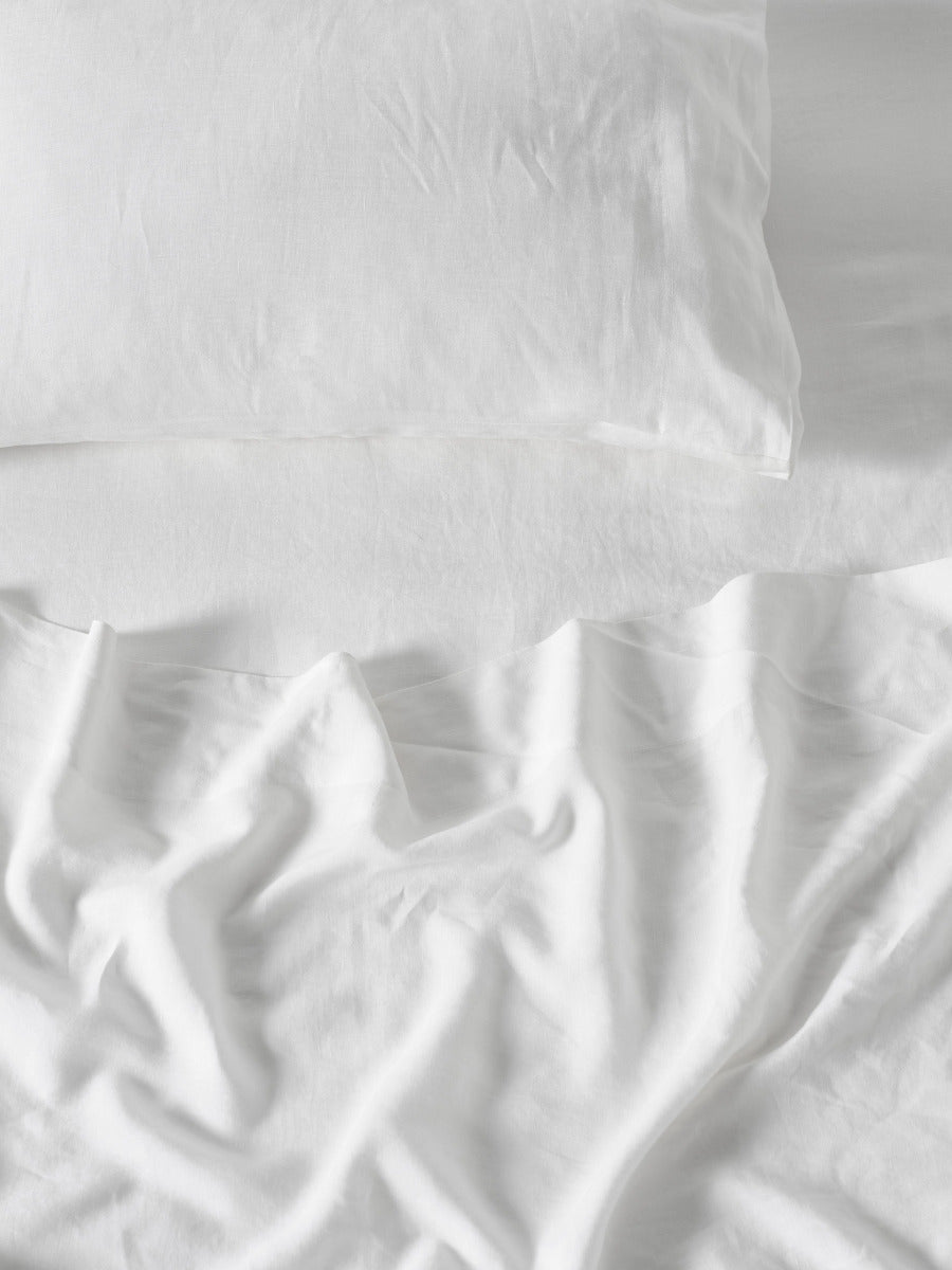 Pure Linen Nimes White Sheet Set