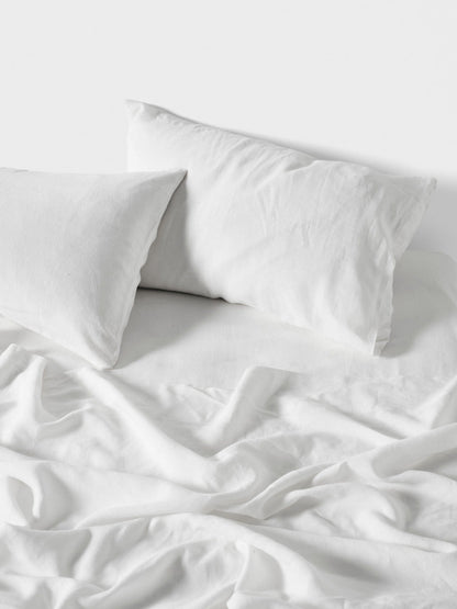 Pure Linen Nimes White King Pillowcase