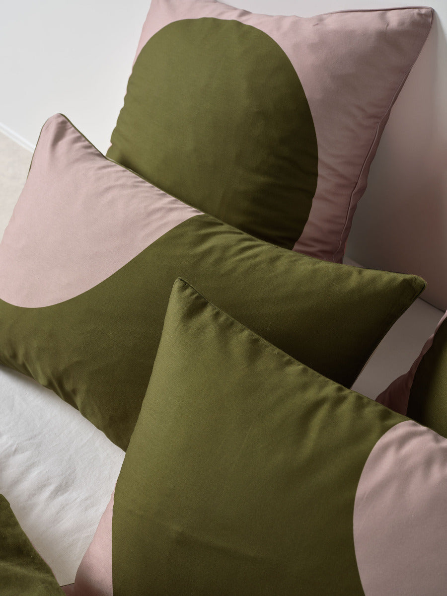 Pluto Olive Quilt Cover Set