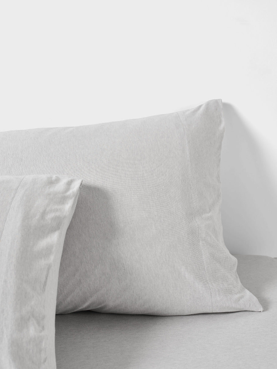 Ryland Grey Fitted Sheet + Pillowcase Set