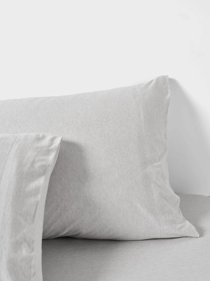Ryland Grey Fitted Sheet + Pillowcase Set