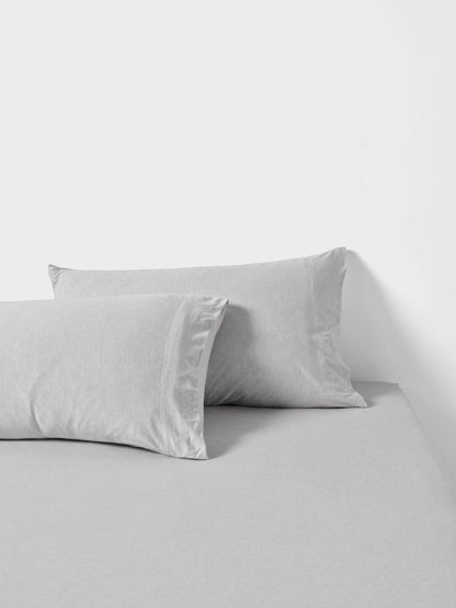 Ryland Grey Fitted Sheet + Pillowcase Set