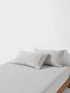 Ryland Grey Fitted Sheet + Pillowcase Set