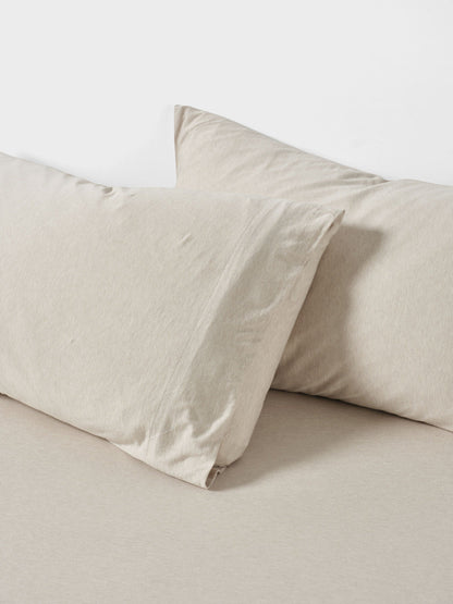 Ryland Pebble Fitted Sheet + Pillowcase Set