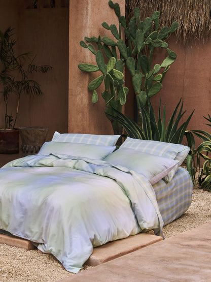 Sunrise Check Clearwater Sheet Set
