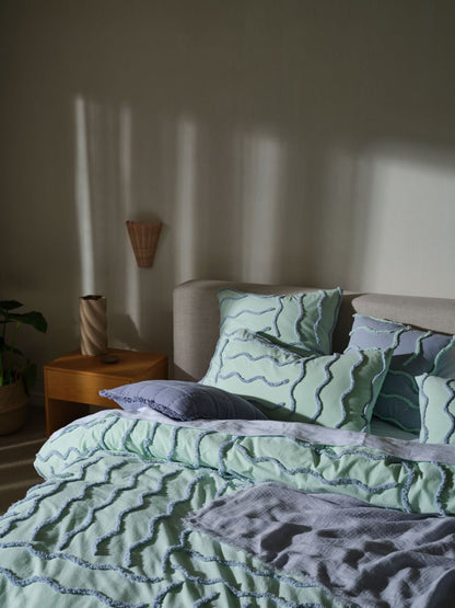 Metung Mint Quilt Cover Set