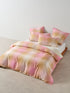 Sunrise Check Bubblegum Quilt Cover Set