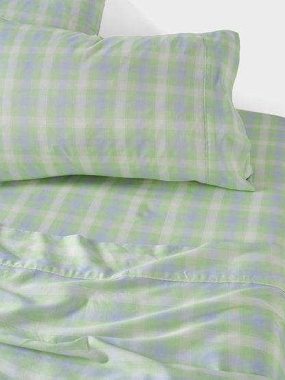 Sunrise Check Clearwater Sheet Set