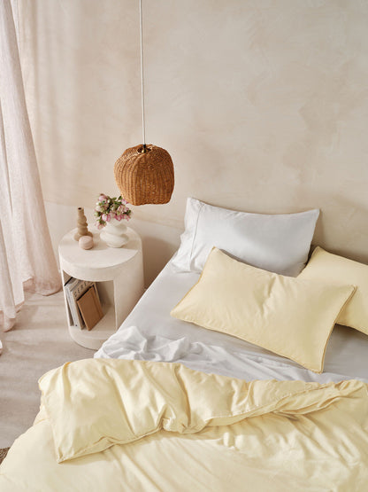 Surf Wash Butter 400TC Quilt Cover Set