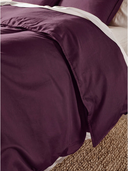 Surf Wash Plum 400TC Quilt Cover Set