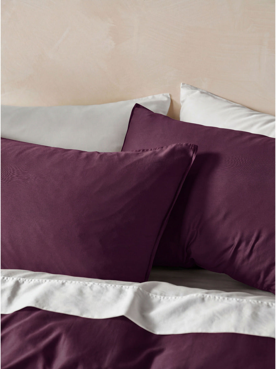 Surf Wash Plum 400TC Quilt Cover Set