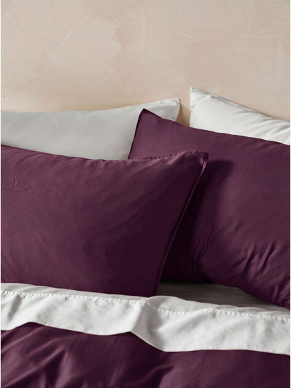 Surf Wash Plum 400TC Quilt Cover Set