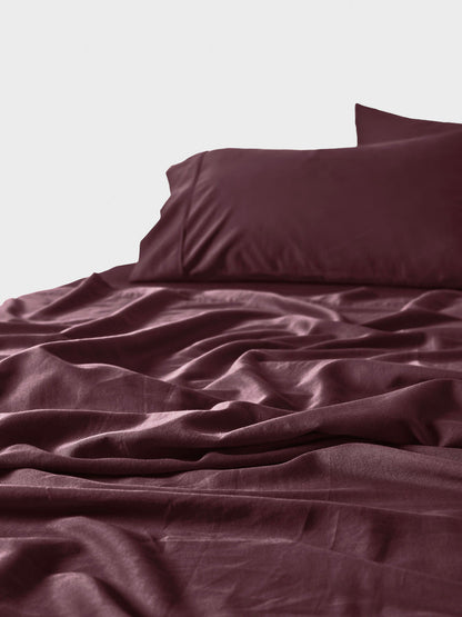 Surf Wash Plum 400TC Sheet Set