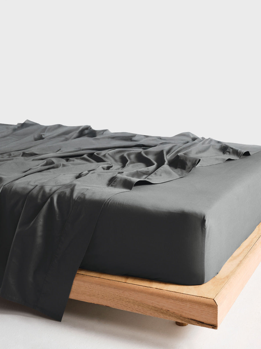 Vienna Charcoal Fitted Sheet 50cm