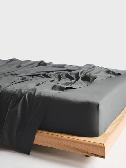 Vienna Charcoal Fitted Sheet 50cm