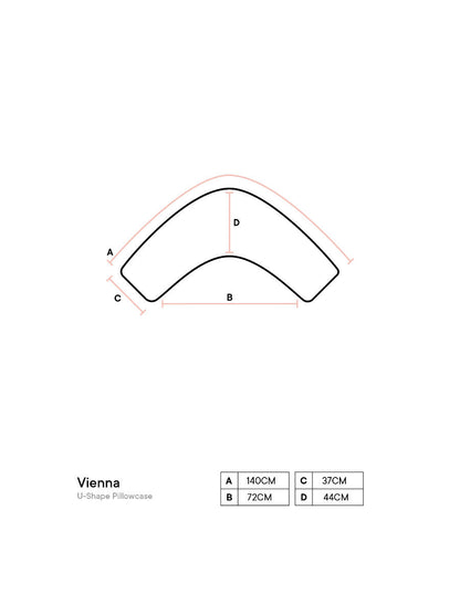 Vienna Blue U-Shaped Pillowcase