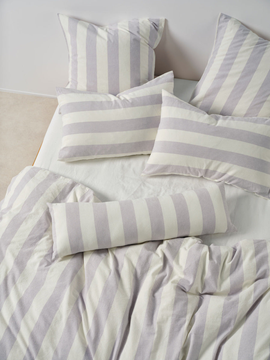 Vintage Stripe Lavender Quilt Cover Set