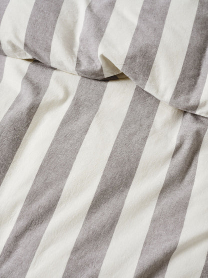 Vintage Stripe Steel Quilt Cover Set