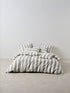 Vintage Stripe Steel Quilt Cover Set